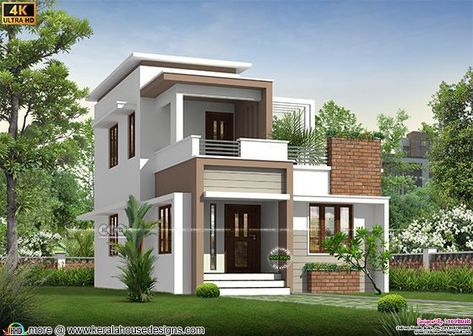 Flat House Design, Houses Aesthetic, Flat Roof House Designs, Flat Roof Design, Double Story House, 30x40 House Plans, Single Floor House Design, Two Story House Design, Flat Roof House