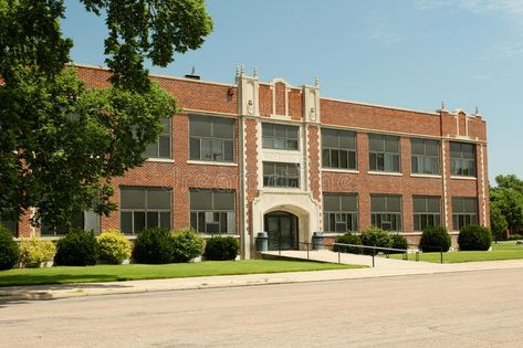 School Building Exterior, High School Building, St Xavier, School Building Design, Industrial District, American High School, Building Aesthetic, Public High School, Building Drawing