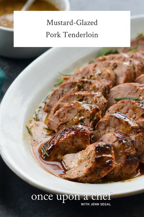 Easy Pork Tenderloin Recipes, Roasted Pork Tenderloin Recipes, Easy Pork Tenderloin, Mustard Pork Tenderloin, Once Upon A Chef, Roasted Pork Tenderloins, Glazed Pork, Recipe Critic, Pork Glaze