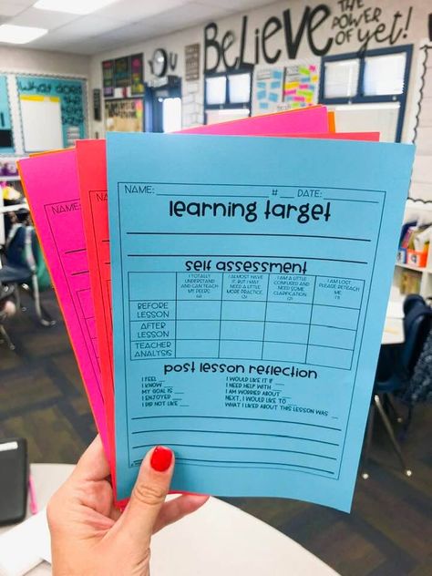 Makerspace Ideas, Student Self Assessment, Classroom Assessment, Assessment For Learning, Visible Learning, Learning Targets, 4th Grade Classroom, Instructional Strategies, Instructional Coaching