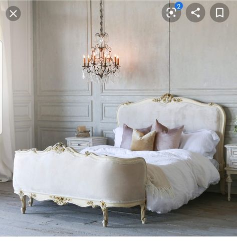 Vintage French Bedroom, Cream Bedroom Furniture, French Country Bedroom, French Style Bedroom, French Country Furniture, Classical Furniture, French Bed, French Country Bedrooms, French Bedroom