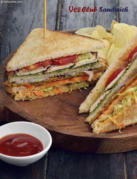 veg club sandwich recipe | Mumbai club sandwich | how to make restaurant style Indian club sandwich Veg Club Sandwich, Mumbai Club, Club Sandwich Recipe, Tangy Coleslaw, Grilled Chicken Sandwich Recipes, Club Sandwich Recipes, Garlic Chutney, Creamy Coleslaw, Chicken Sandwich Recipes