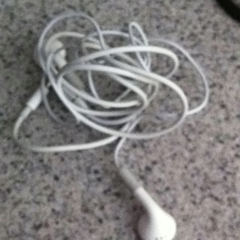 Tangled up headphones :( make wireless ones already !!!! The Breakfast Club, Tangled Earphones, Tangled Headphones, Iron Lung, Board Game Design, Late Night Drives, Halloween Store, Wired Headphones, Weird Pictures