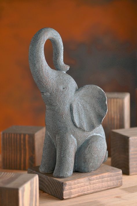 Elephant Statue Decor, Elephant Pottery, Pottery Animals, Sculpture Art Clay, Sculptures Céramiques, Elephant Sculpture, Tanah Liat, Keramik Design, Garden Pottery