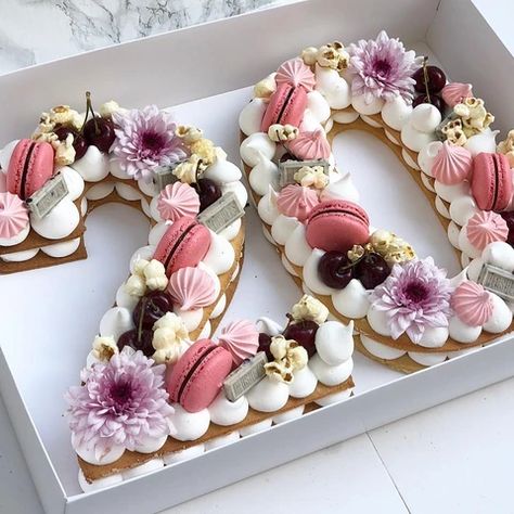 Number Birthday Cakes, 20 Birthday Cake, Teen Cakes, 20 Birthday, 20th Birthday Party, Birthday Cake With Flowers, 21st Birthday Decorations, Beautiful Birthday Cakes, Number Cakes