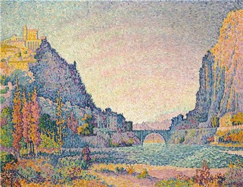 Artwork by Paul Signac, Sisteron, Made of oil on canvas Monet Paintings Impressionism, George Seurat, Paul Signac, Georges Seurat, Beautiful Oil Paintings, Monet Paintings, Fauvism, Post Impressionism, Oil Painting Reproductions