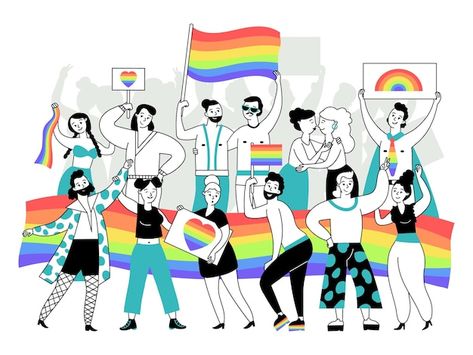 Pride Parade, Psd Icon, Vector Photo, Graphic Resources, Snoopy, Flag, Clip Art, Comics, Disney Characters