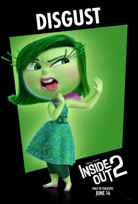 The New 'Inside Out 2' Character Posters Are Here And I'm Freaking TF Out Inside Out Poster, Disgusted Inside Out, Joy Inside Out, Inside Out Emotions, Movie Inside Out, Inside Out Characters, Emotion Chart, Disney Inside Out, Inside Out 2