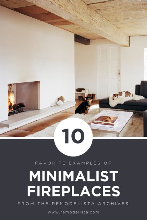 10 examples of minimalist, contemporary fireplaces from interior design projects featured on Remodelista. #remodelista #remodel #interiordesign #contemporary #minimalist #fireplace Modern Fireplace No Mantle, Malm Fireplace Indoor, Minimalist Fireplace Ideas, Scandi Fireplace, Low Fireplace, Minimal Fireplace, Scandinavian Fireplace, Contemporary Fireplaces, Malm Fireplace