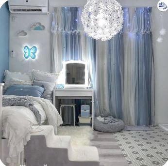 Baby Blue Bedrooms, Butterfly Room, Study Room Decor, Small Room Design, Room Makeover Bedroom, Blue Rooms, Dream Room Inspiration, Room Makeover Inspiration, Blue Bedroom