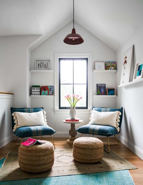 sitting-area-next-window-3uNd40eAqh99OPLF7WS68p Tiny Sitting Area, Tiny Hangout Room Ideas, Loft Seating Area, Sitting Area By Window, Tiny Seating Area, Loft Sitting Area, Loft Sitting Area Ideas, Small Conversation Area Ideas, Small Loft Area Ideas Upstairs