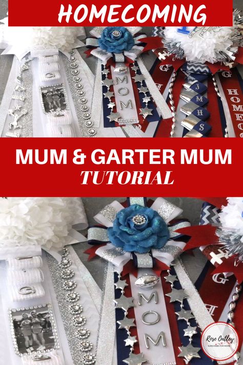 How To Make Garters For Homecoming, How To Make Homecoming Garter Diy, Making Homecoming Garters, Mum Step By Step, How To Make A Mum Homecoming Easy, How To Make Garters Homecoming For Guys, How To Make Homecoming Garter, Diy Garter Homecoming, How To Make A Homecoming Mum Garter