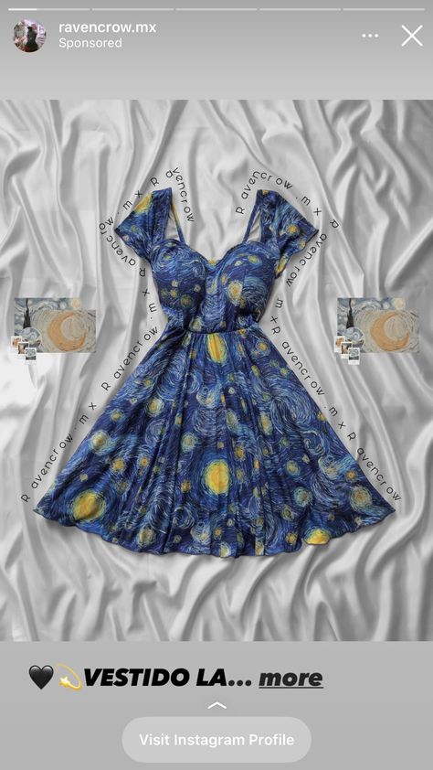 Stary Night Dresses, Van Gogh Dress, Future Clothes, Elegant Midi Dresses, Prom Dress Inspiration, Fairytale Dress, Grad Dresses, Black Prom Dresses, Art Clothes