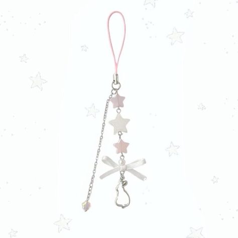 US $1.67 10％ Off | bunny phone charm coquetteaesthetic coquette handmadekeychain Bunny Keychain, Edgy Jewelry, Pink Fairy, Handmade Keychain, Pink Bunny, Homemade Jewelry, Phone Charm, Fairy Tale, Under Construction