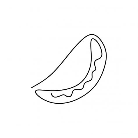 Minimalist Taco Tattoo, Taco Line Drawing, Taco Line Art, Tortilla Illustration, Taco Doodle, Meat Background, Food Line Art, Taco Tattoo, Taco Tattoos