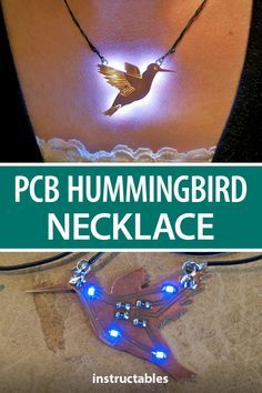 Circuit Jewelry, Arduino Display, Electric Jewelry, Circuit Board Design, Small Cafe Design, Hummingbird Necklace, Led Projects, Tech Jewelry, Hummingbird Pendant