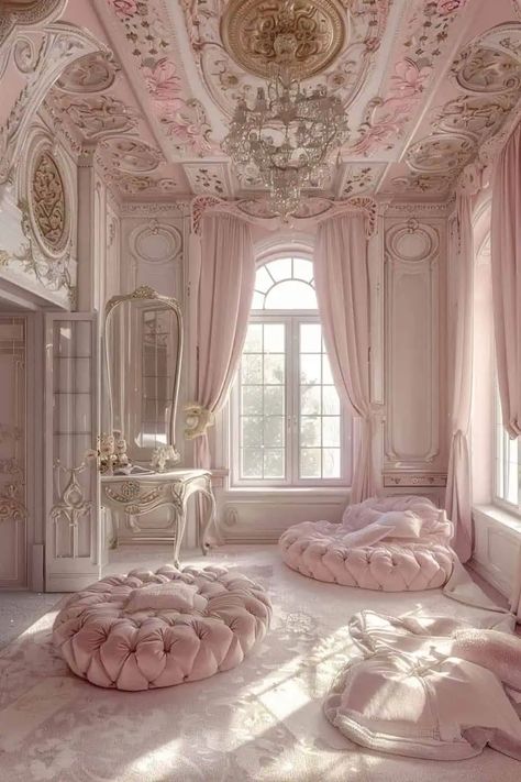 32 Visions of Elegance: A Coquette's Luxurious Shabby Chic Princess Room with Vintage Charm Bedroom Ideas Luxury, Princess Bedrooms, Vintage Meets Modern, Diy Home Interior, Princess Bedroom, Princess Room, Shabby Chic Bedroom, Girly Room, Princess House