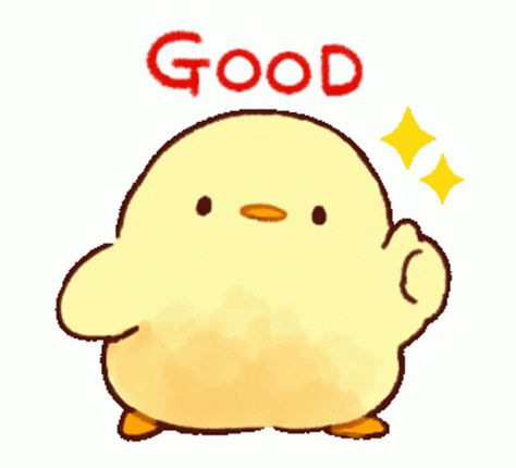 Kukuk Chicky Sticker - Kukuk Chicky Thumbsup - Discover & Share GIFs Cute Moving Wallpapers, Soft And Cute Chick, Stickers Soft, Gif Animation, Gif, Chicken