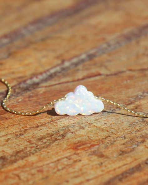 Opal Necklace Opal Jewelry Cloud Necklace White Cloud Opal | Etsy Everyday Jewelry Silver, Cloud Necklace, Necklace Opal, Jewelry White, Tiffany Jewelry, Kids Necklace, White Cloud, Necklace White, October Birthstone