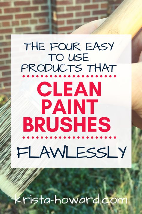 How To Clean Dried Paint Brushes, How To Clean A Paint Brush, Diy Paint Brush Cleaner, How To Clean Paint Brushes, Clean Paint Brushes, Chalk Paint Brushes, Make Paint, Painting Hacks, Cleaning Paint Brushes