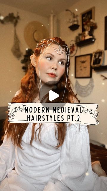 Tavern Wench Hairstyles, Circlet Hairstyle, Renfaire Hair Ideas, Ren Fair Hairstyles, Hobbit Hairstyles, Midevil Hairstyles, Princess Hairstyles With Tiara, Renfaire Hair, Ren Faire Hairstyles