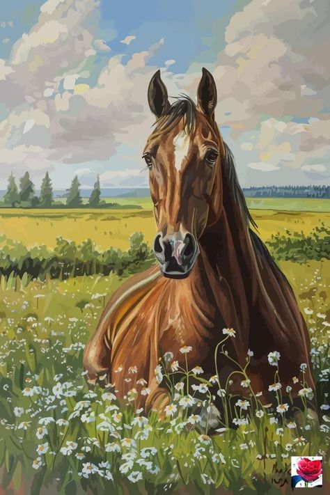 Horse Paintings Acrylic, Horses Painting, Horse Wallpaper, Art Decor Diy, Equine Art, Horse Painting, Horse Art, Poppy Flower, Diy Canvas Art