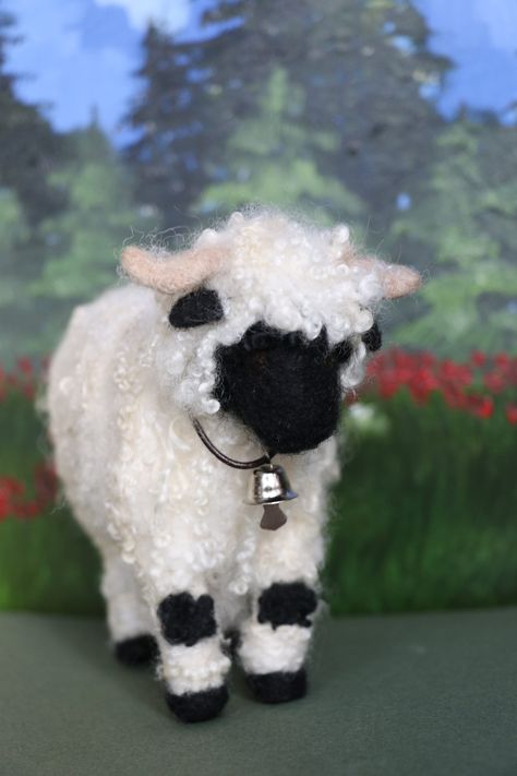 Easter Sheep, Sheep Craft, Blacknose Sheep, Valais Blacknose, Valais Blacknose Sheep, Sheep Decor, Felted Sheep, Needle Felting Supplies, Sheep Crafts