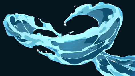 водичка Water Tutorial Digital Art, Water Art Reference, Water Reference Drawing, Water Flow Drawing, Water Concept Art, Water Digital Art, Vfx Concept, Christus Tattoo, Concept Art Tutorial