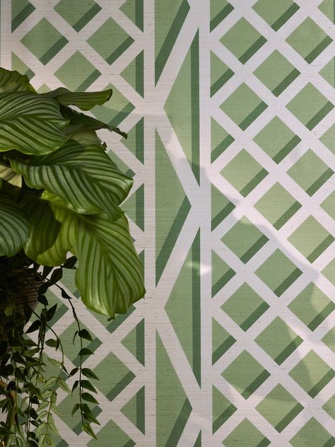 Wallpapers FP769001 Treillage | Pierre Frey The World Drawing, Lattice Wallpaper, World Drawing, East Coast Style, Fine Art Textiles, Art Textiles, Custom Carpet, Pierre Frey, Garden Trellis