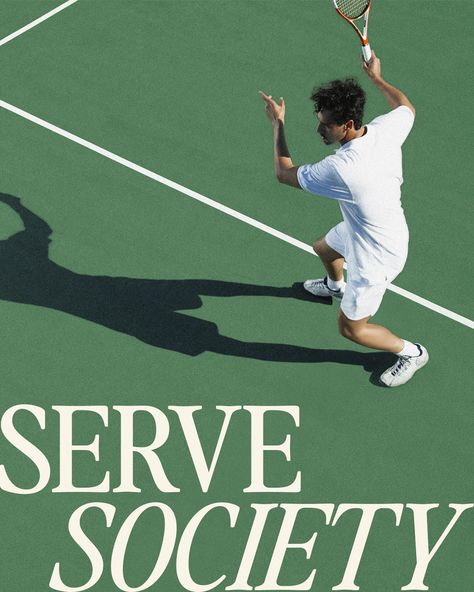 Serve Society is a tennis club where socialites gather to play and meet new people. Keeping the brand identity simple, fun and sleek with a slightly vintage feel 🎾 #branding #brandidentity #brandcuration #tennisbranding #tennisclub Vintage Tennis Club Aesthetic, Tennis Branding Design, Tennis Brand Identity, Tennis Design Graphic, Tennis Club Branding, Social Club Branding, Country Club Branding, Tennis Club Aesthetic, Vintage Tennis Club