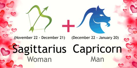 Love match compatibility between Sagittarius woman and Capricorn man. Read about the Sagittarius female love relationship with Capricorn male. Capricorn And Sagittarius Compatibility, Sagittarius Female, Capricorn Male, Capricorn Relationships, Name Astrology, Capricorn Compatibility, Sagittarius Woman, Sagittarius Compatibility, Horoscope Compatibility