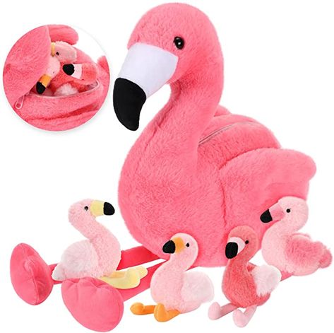 Flamingo Stuffed Animal, Flamingo Toy, Flamingo Party Decor, Flamingo Plush, Imagination Toys, Flamingo Birthday Party, Zoo Party, Flamingo Theme, Kids Zoo