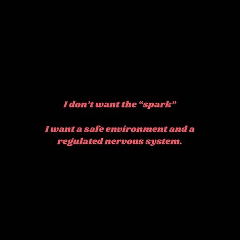 We’ve all seen the “spark” in romcoms. That instant feeling of attraction, excitement, and chemistry you feel when you first meet someone. But maybe what we really need is a relationship where we feel safe, seen, and your nervous system can actually relax. The spark might get you in the door, but it’s peace and emotional safety that keeps you there. #relationships #datingadvice Safe Secure Relationship, Safe Relationships, Feeling Safe In A Relationship, I Want To Feel Safe, Safe Space Relationship Quotes, How To Feel Secure In A Relationship, Meeting Someone, Dating Advice, Nervous System