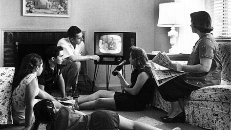 IN the 1950's, the use of television brought families together. They would sit hours watching sitcoms and comedies. As usual, the films depicted woman having lower statuses than men. Wikipedia Logo, Ed Sullivan Show, Sling Tv, Perry Mason, Gender Roles, Moon Landing, Great Tv Shows, Media Sosial, Middle Class