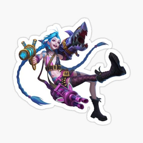 Jinx Gifts & Merchandise | Redbubble Jinx Merch, Arcane Stickers, Jinx Arcane, Stickers Anime, Cartoon Stickers, Car Decor, League Of Legends, Custom Made, Independent Artist