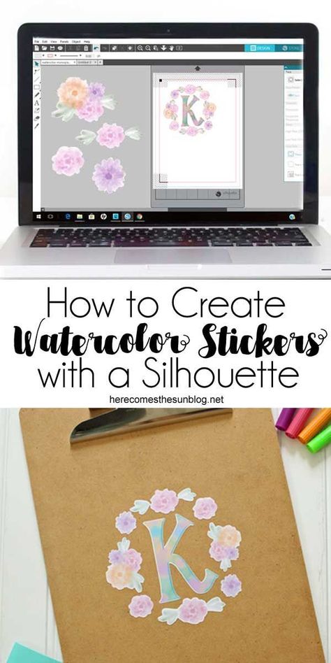 Learn how to make your own watercolor stickers with Silhouette! Step-by-step tutorial with photos. #diy #watercolor #stickers . #Sublimination_Ideas #Silhouette_Hacks #Silouhette_Cameo #Halloween_Decorations_Ideas Sublimination Ideas, Silhouette Hacks, Silouhette Cameo, Silhouette Stickers, Design Quotes Art, Cricut Stickers, Custom Wall Stickers, Inkscape Tutorials, Sticker Business