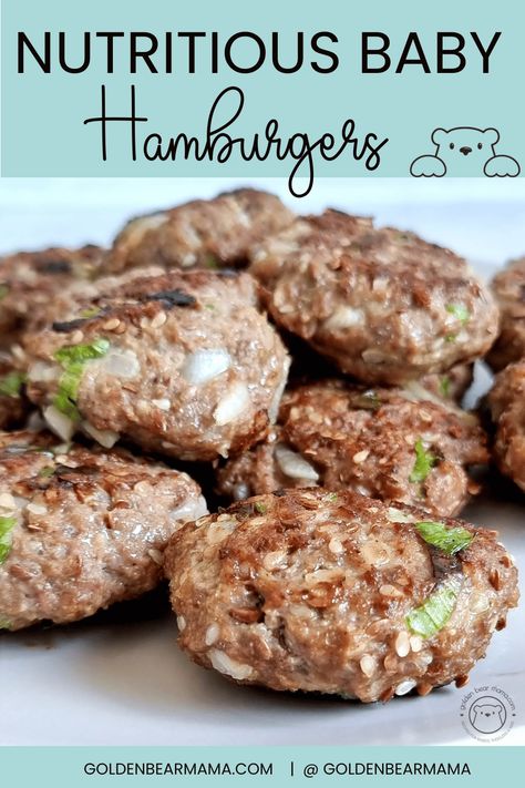 Blw Hamburger, Blw Beef Recipes, Blw Ground Beef Recipes, Baby Ground Beef Recipes, Blw Ground Beef, Ground Beef Baby Food Recipes, Ground Beef For Baby, Baby Meat Recipes, Ground Beef Recipes For Toddlers