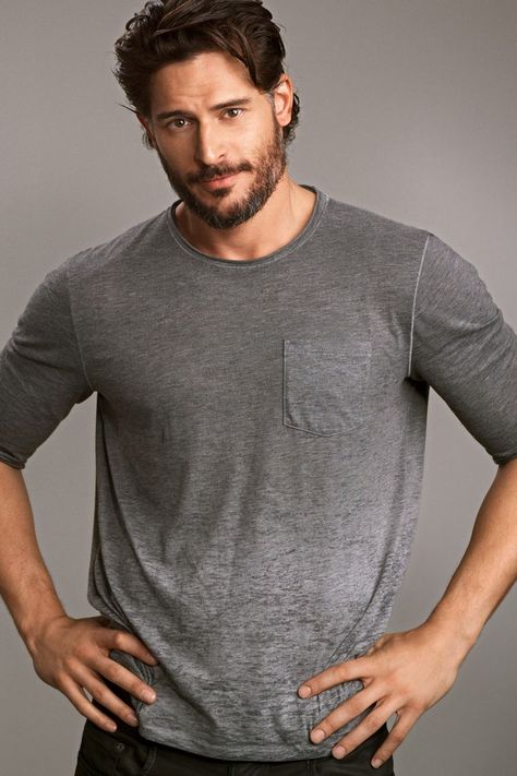 Joe Manganiello Wolf Clothing, Grey Tshirt, Leading Men, What Women Want, Joe Manganiello, Pinterest Ideas, True Blood, Vintage Hollywood, Outfits Casual