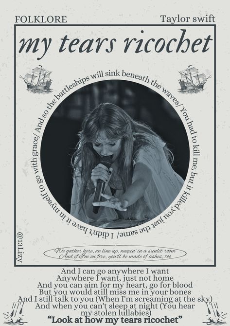 My tears ricochet- Taylor swift- the eras tour- poster My Tears Ricochet Bracelet, My Tears Ricochet Poster, Phone Update, My Tears Ricochet, Circle Poster, Music Prints, Yelena Belova, Tour Poster, Estilo Taylor Swift