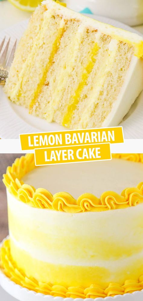 Easy Lemon Cake, Easy Lemon Cake Recipe, Recipe With Lemon, Lemon Cake Easy, Moist Lemon Cake, Lemon Layer Cakes, Curd Filling, Cake Filling Recipes, Cake Lemon