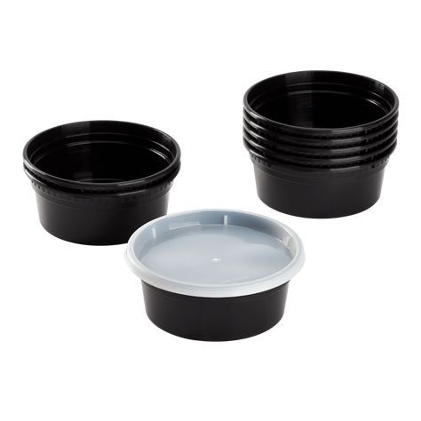 Black Pp, Plastic Food Containers, Tapioca Pearls, Containers With Lids, Restaurant Supplies, Plastic Containers, Household Supplies, Injection Moulding, Food Delivery