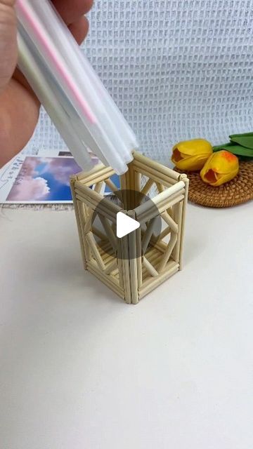 paper crafts creator on Instagram: "Title: "Upcycled Chopsticks Pen Holder: Simple and Strong DIY Craft" Hashtags: #UpcycledCrafts #DIYPenHolder #ReuseChopsticks #SustainableCrafts" Chopsticks Crafts, Pen Holder Diy, Best Friend Thoughts, Making Things, Upcycled Crafts, Pen Holder, Chopsticks, Pen Holders, Diy Inspiration