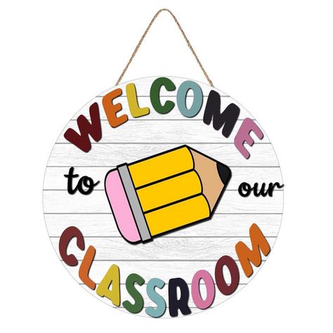 PRICES MAY VARY. 【Welcome Sign for Classroom Door Decorations】 Weclome to our classroom hanging sign perfect for back to school and first day of school classroom decorations,place the welcome sign for school classroom door wall wreath bulletin board window decorations to show teacher’s welcome and happy to see their students back to school,create an artistic and lively atmosphere for back to school classroom decorations. 【Size & Packaging】Welcome to our classroom door decor sign measures 12 inch Decoration For Classroom Door, Welcome To Math Class Sign, Welcome Back To School Decoration Ideas Middle School, Happy Signs Wall Art, Teachers Day Wall Hanging, Window School Decoration, Window Decoration For Classroom, Classroom Welcome Sign Door, Welcome Back To School Decoration Ideas Door