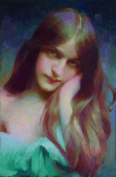 Evelyn Nesbit, Figure Sketching, Sketch Painting, Amazing Art Painting, Traditional Paintings, Art Inspiration Painting, Classical Art, Artist Style, Figure Painting