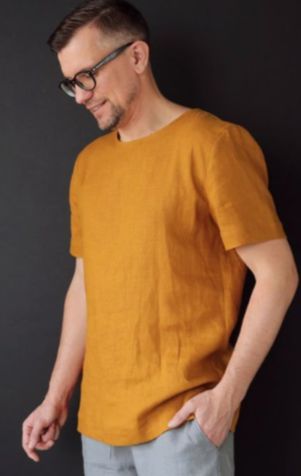 Linen For Men, New Clothing Trends, Short Kurta For Men, Mens Linen Outfits, Linen Tshirt, Men Fashion 2020, Fashionable Men, Beach T Shirt, Linen Tshirts