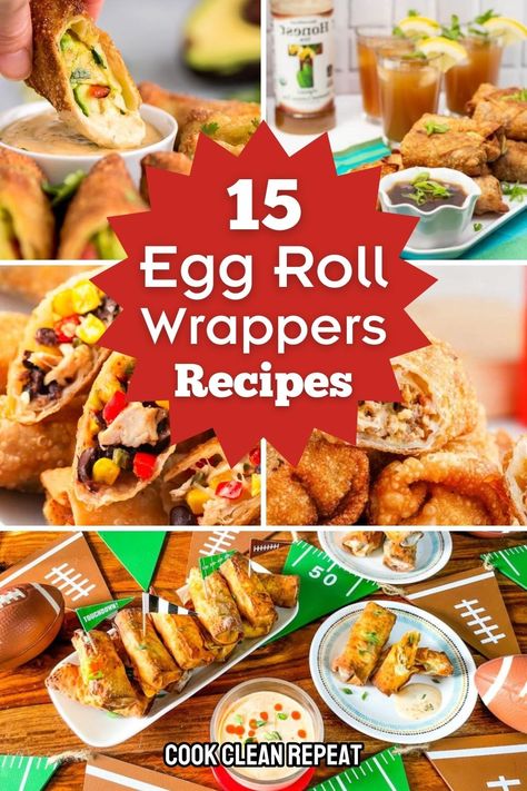 Explore easy DIY egg roll wraps! Our recipes make homemade wraps simple and delicious. Perfect game day snack ideas! From basic to flavorful options, our guide makes the process simple. Unleash your inner chef, embrace the art of homemade wraps, and savor the delicious results. Elevate your cooking skills with these easy-to-follow instructions. Perfect for any meal, these DIY egg roll wraps are a game-changer in your kitchen. Game Day Egg Rolls, Recipes For Egg Roll Wrappers, Appetizer Egg Rolls, Donair Egg Roll Recipe, Recipes With Egg Roll Wraps, Eggroll Dipping Sauce Easy, Healthy Egg Roll Recipes, Easy Egg Rolls Recipe, Types Of Egg Rolls