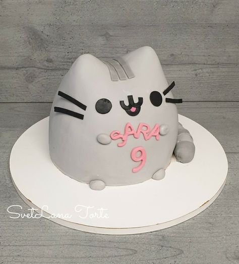 3d Cat Cake, Cartoon Looking Cake, Cat Bday Cake, Pusheen Cat Cake, Gato Cake, Pusheen Cake, Pusheen Birthday, Kitten Cake, Cake Cartoon