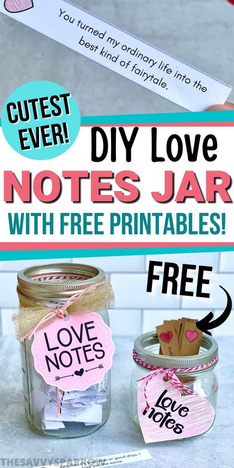 Diy Things To Make For Your Boyfriend, 365 Jar Ideas Boyfriends, Free Diy Gifts For Boyfriend, 365 Kisses Jar, Read Me When Jar Ideas, Diy Jar Gifts For Boyfriend, Reasons Why I Love You Gift Ideas, Message Jar For Boyfriend, Small Diy Gifts For Boyfriend Love Notes