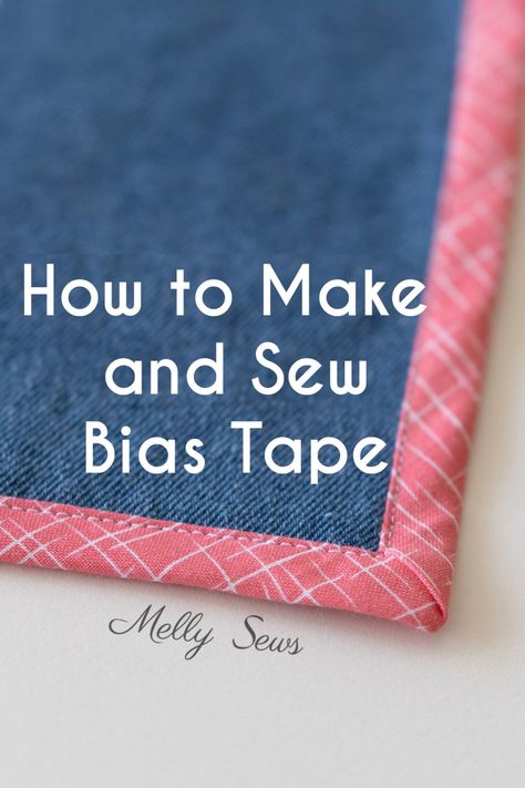 How to Make and Sew Bias Tape - Melly Sews Selfbinding Blanket, Make Bias Tape, Quilt Board, Sew Crafts, Melly Sews, Fat Quarter Projects, Tape Projects, Sewing Tricks, Bias Tape Maker