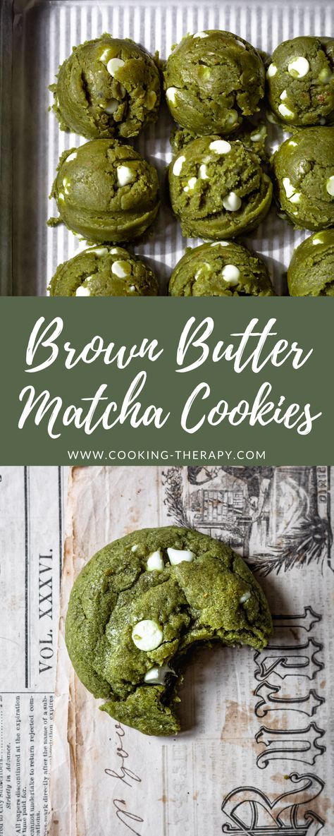 Matcha Cookies Recipe, White Chocolate Matcha, Matcha Dessert Recipes, Matcha Baking, Desserts Japonais, Recipes Chili, Pasta Bread, Matcha Green Tea Recipes, Matcha White Chocolate